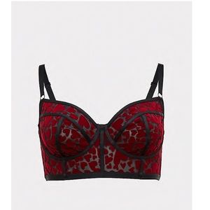 NWT Torrid Black & Red Heart Underwire Bralette